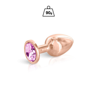 Angel, plug anal or et bijou rose 90g