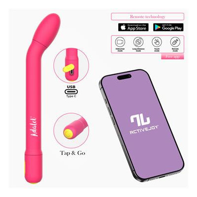 Vibromasseur ADALET Gently Gpoint avec application rose