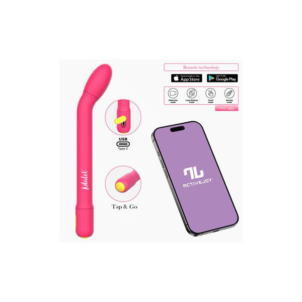 Vibromasseur ADALET Gently Gpoint avec application rose