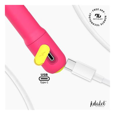 Vibromasseur ADALET Gently Gpoint avec application rose